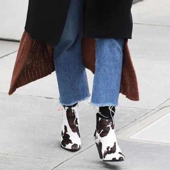 Cow Print Animal Chelsea Boots Booties ALDO - Picture 11 of 12